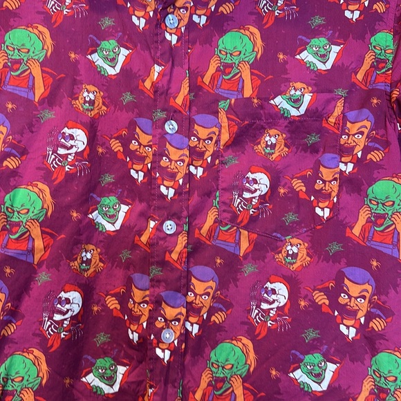 Creepy Company x Goosebumps collab purple button down shirt - Picture 3 of 5